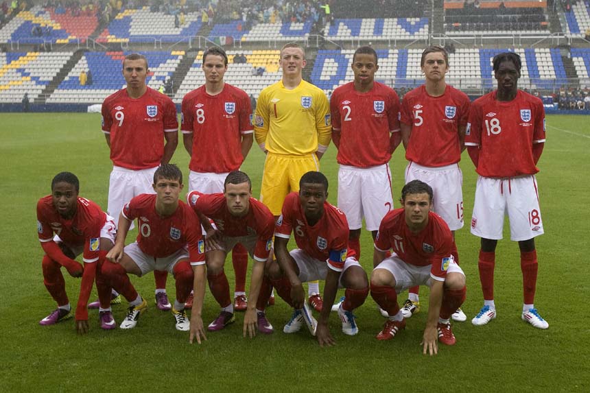 The England line-up against Argentina.